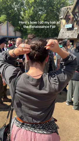 Hair sticks >> #renaissancefaire #hairtutorial #updo #beauty#grwm 
