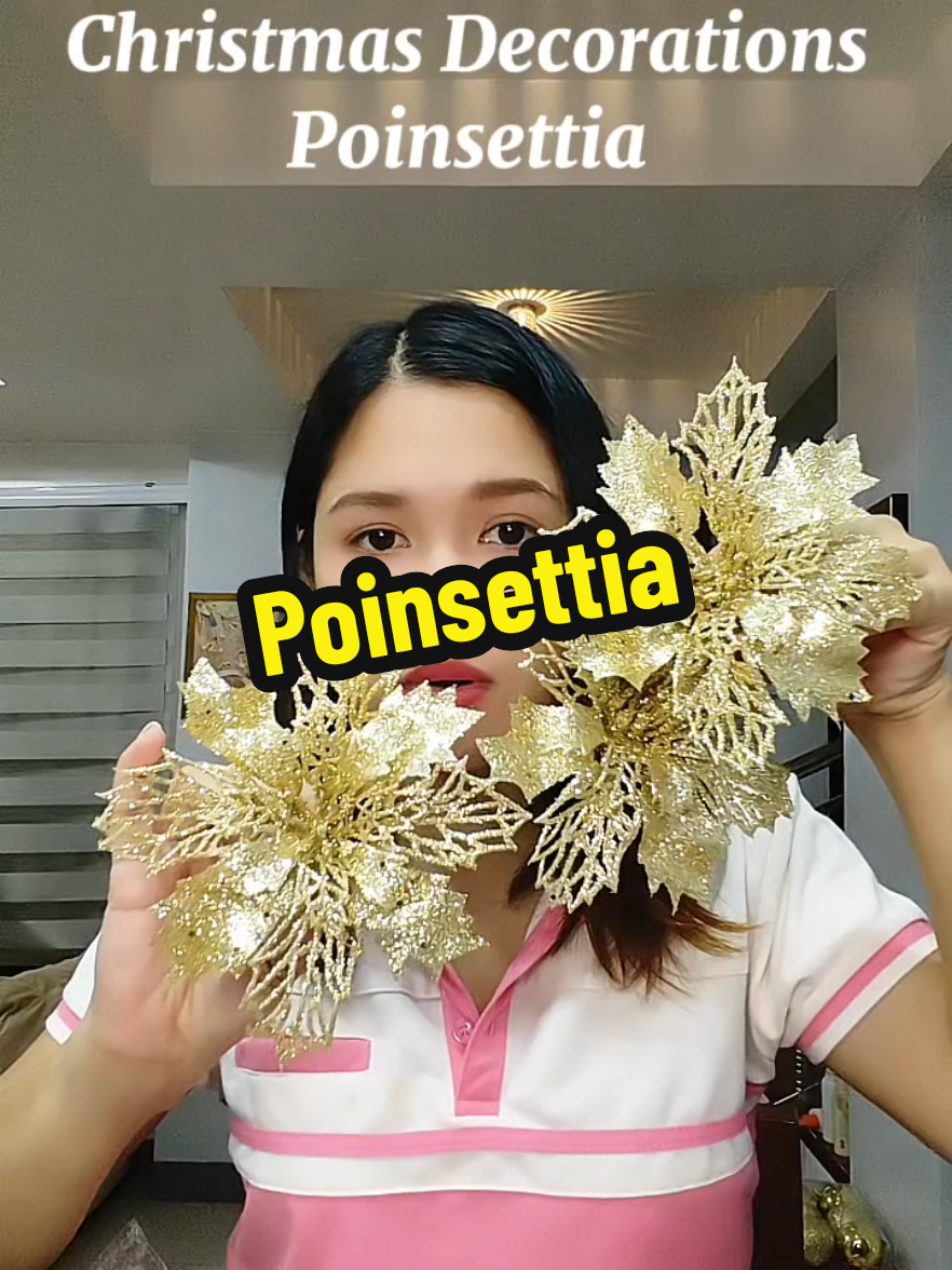 Christmas Decorations Poinsettia  #christmas #christmastiktok #christmasdecor #christmasdecor #poinsettia 