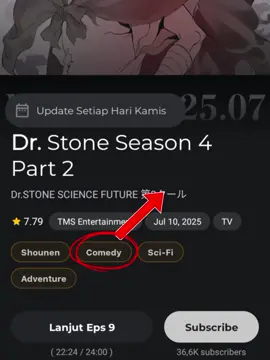 kenapa disetiap genre comedy selalu ada hal yg bikin nangis😔 | cr:@ryyu_na4 #drstone #anime 