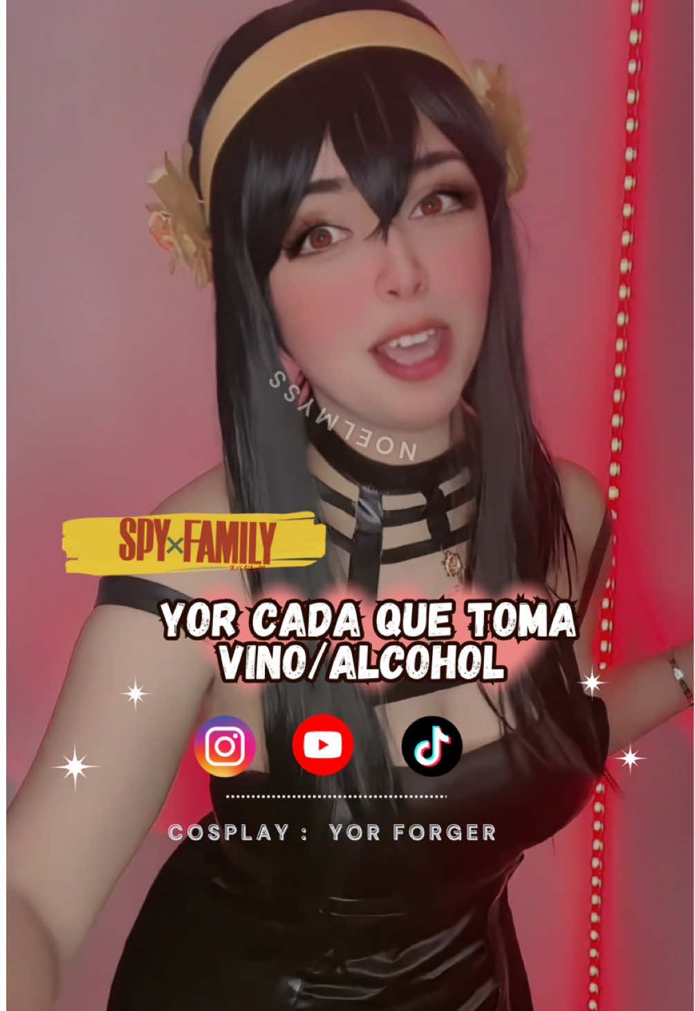 Yor forger cada que toma una copa de vino 🍷 #yorforgercosplay #yorcosplay #spyxfamilycosplay #thorprincess💞✨ #yorforgerspyxfamily 
