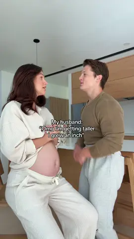 He is still growing 🥹🤭🤍✨ #husbandwife #itsajoke 