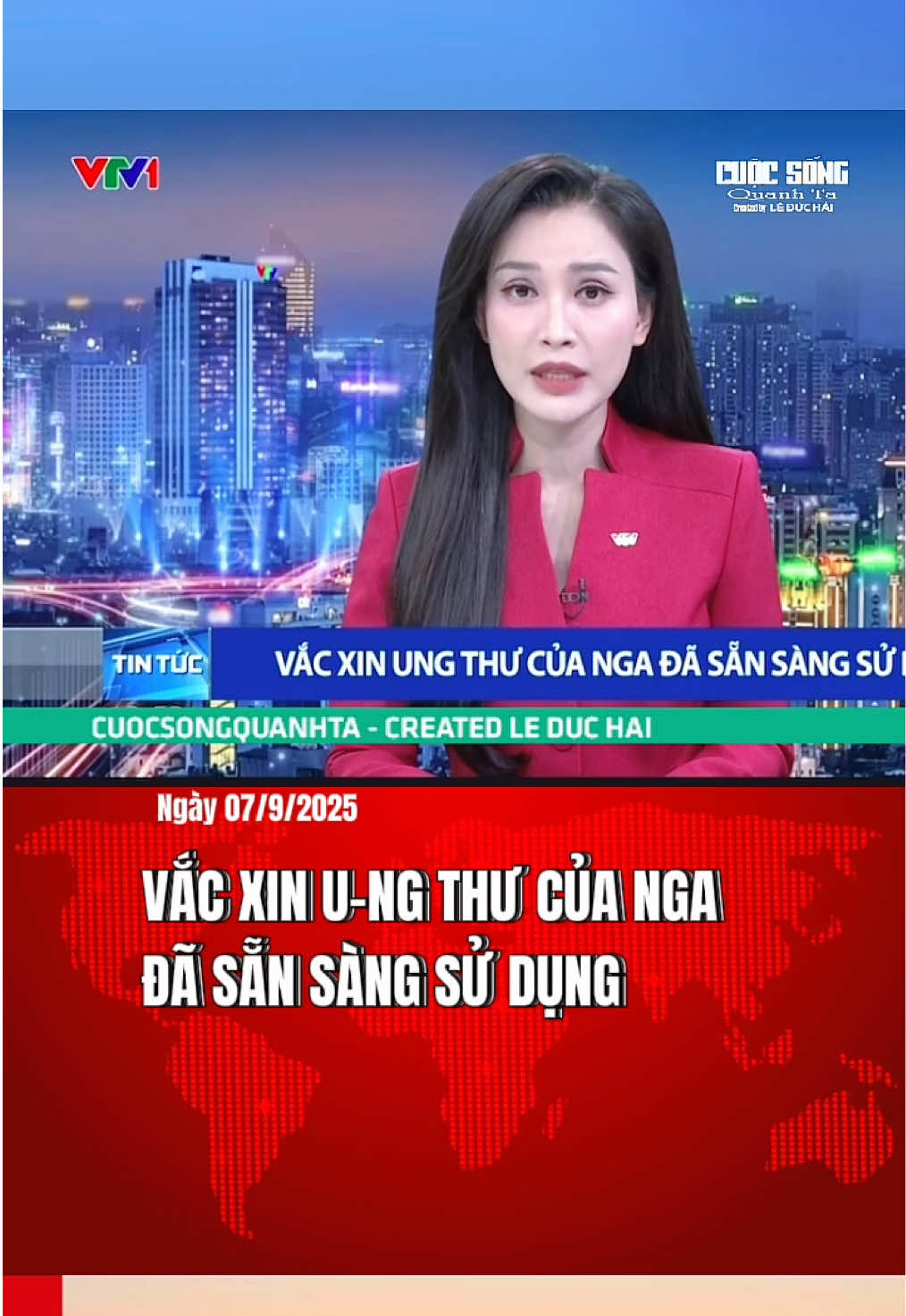 Vắc xin u.ng thư của Nga đã trải qua các bước thử nghiệm tiền lâm sàng thành công và đang chờ cấp phép sử dụng. #cuocsongquanhta #tintuc #vacxin #ungthu #nga 
