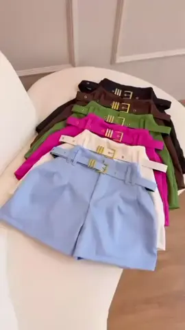 Short Alfaiataria Com Cinto Forrado lançamento tendência #viralvideos #tiktokshop #short #alfaiataria 