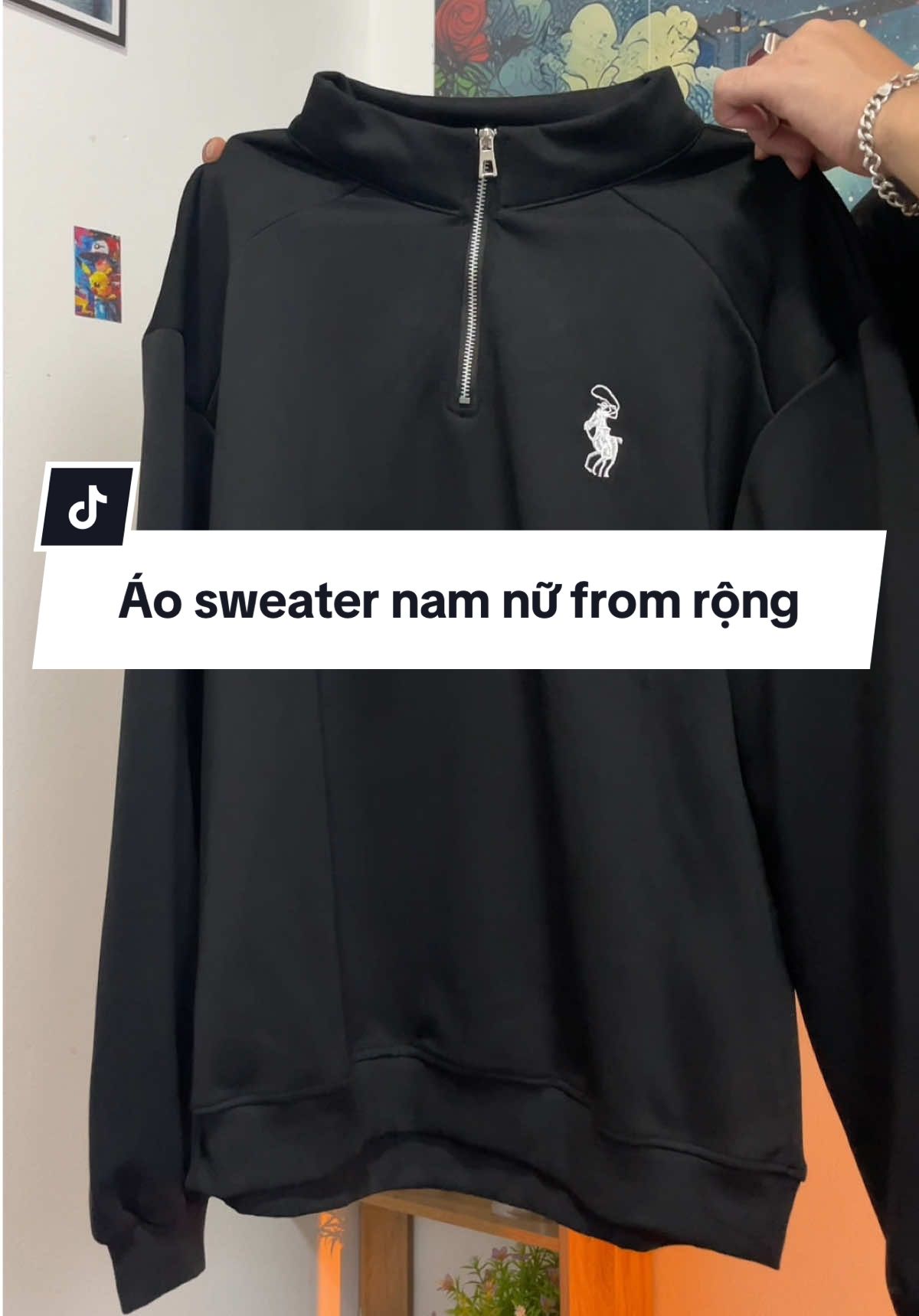 Áo Sweater cổ zip vải nỉ 2 da mềm mịm dày dặn có khoá cổ from rộng ✨#xuhuong #aosweater #aosweaternam #thoitrangnam #macdepmoingay 