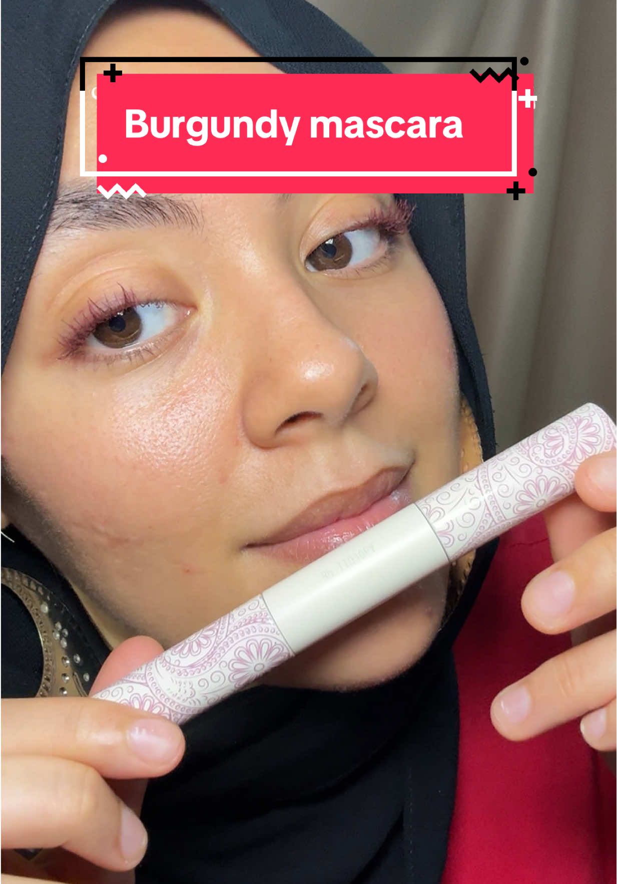 Burgundy mascara @SHEGLAM  #sheglamcoloredmascara #burgundymascara #ماسكرا_حمراء #fypage #ريفيوهات 