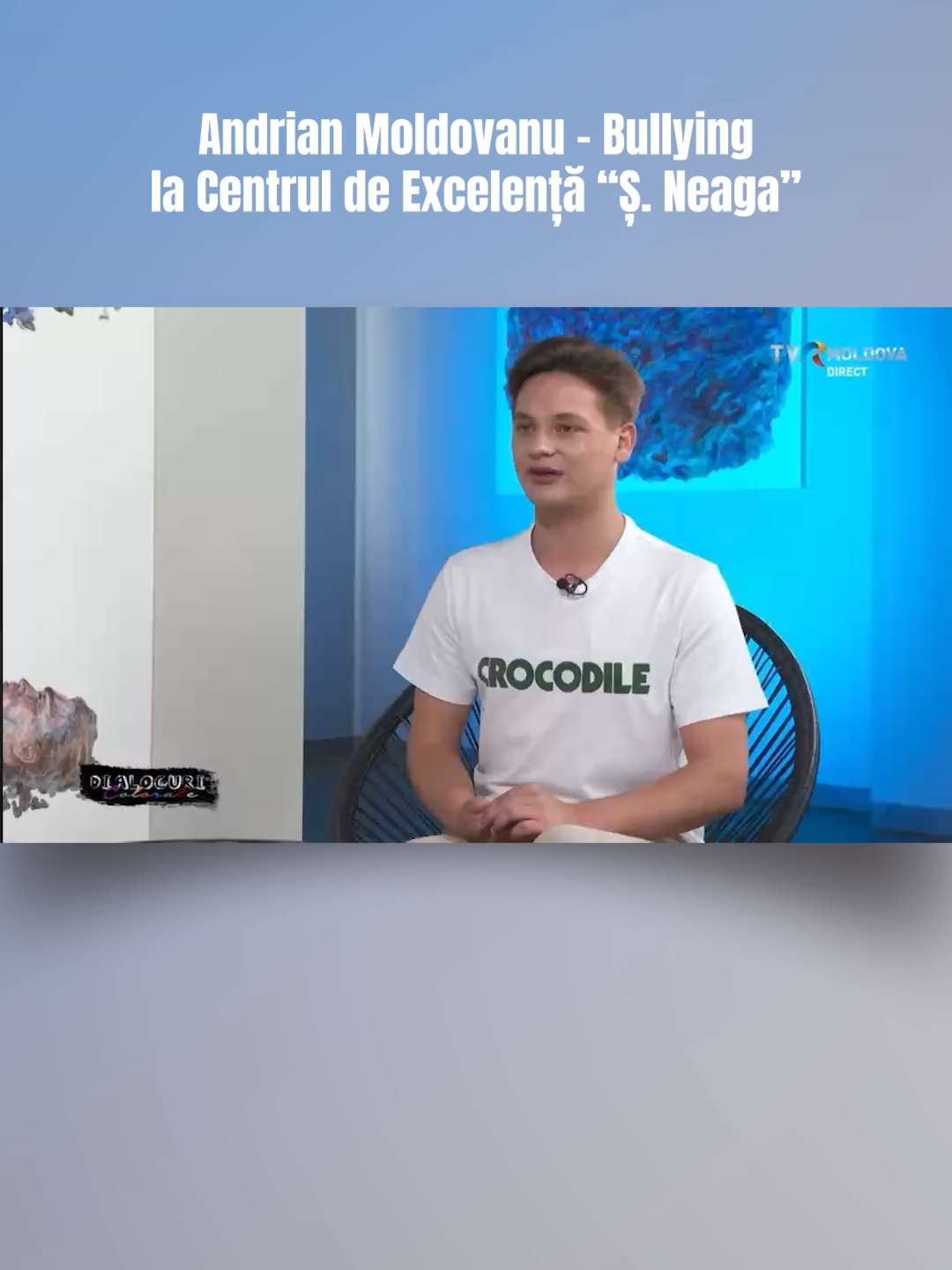 🎙️🗣️Andrian Moldovanu vorbește în premieră despre experiențele de bullying trăite la Centrul de Excelență în Educație Artistică „Ștefan Neaga” @tolyartmd #tvrmoldova