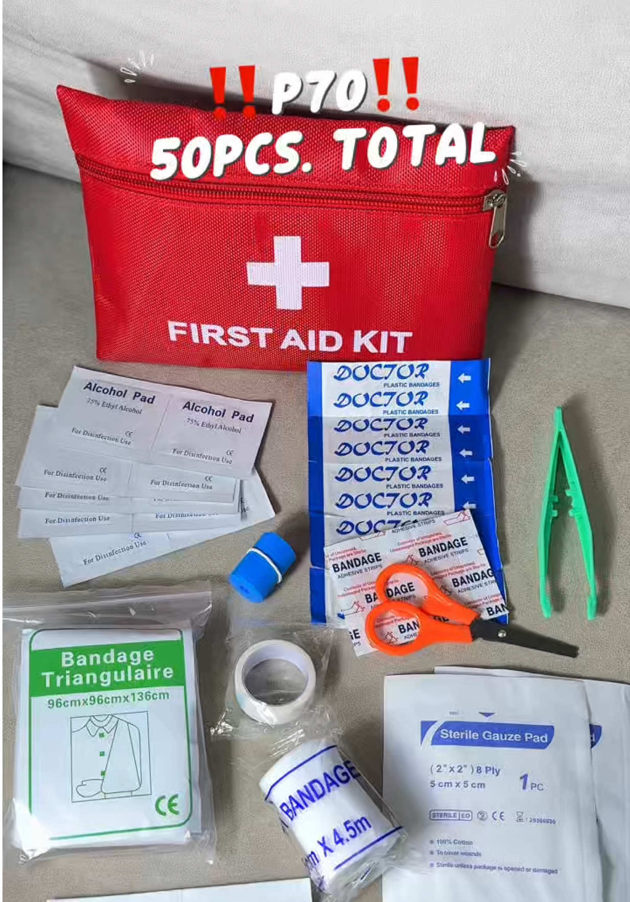 Yung lagi ka ng ready for what will happen, dahil may affordable first aid kit ka na! 🙈✨ #firstaidkit #firstaid #hikingessentials 