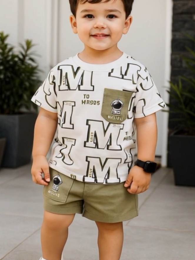 Baju anak laki-laki satu setel dengan celana motif #bajuanak #setelananak #setelananaklakilaki 