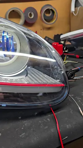 Polski Customz Lights  Mk5 Golf Double Frost Halo Headlights  Dynamic DRL strip #mk5golf #custommade  #headlights  #mk5gti 