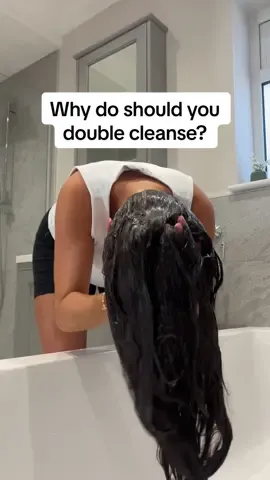 This is why I recommend to double cleanse your hair and scalp #creatorsearchinsights #tipsforhaircare #hairtipsandtricks #besthairwashroutine