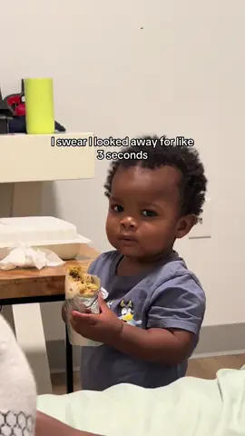 Kids be thinking they slick. Bro really sat down & tried to go innnnn #burrito #babiesoftiktok👶🏻 #fyp 