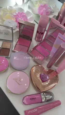 i have 2 sides🩷🤎 #fyp #foryou #makeup #makeuptok #beauty 