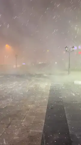 Extreme Heavy Hailstorm with Strong Winds and Intense Weather Conditions #HeavyHailstorm #ExtremeWeather #SevereStorm #StrongWinds #HailstormWeather