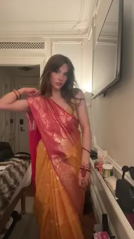 Gaye Holud fit 🧡🩷🧡🩷 #nycwedding #gayeholud #nyc #weddingguest #weddingoutfit 