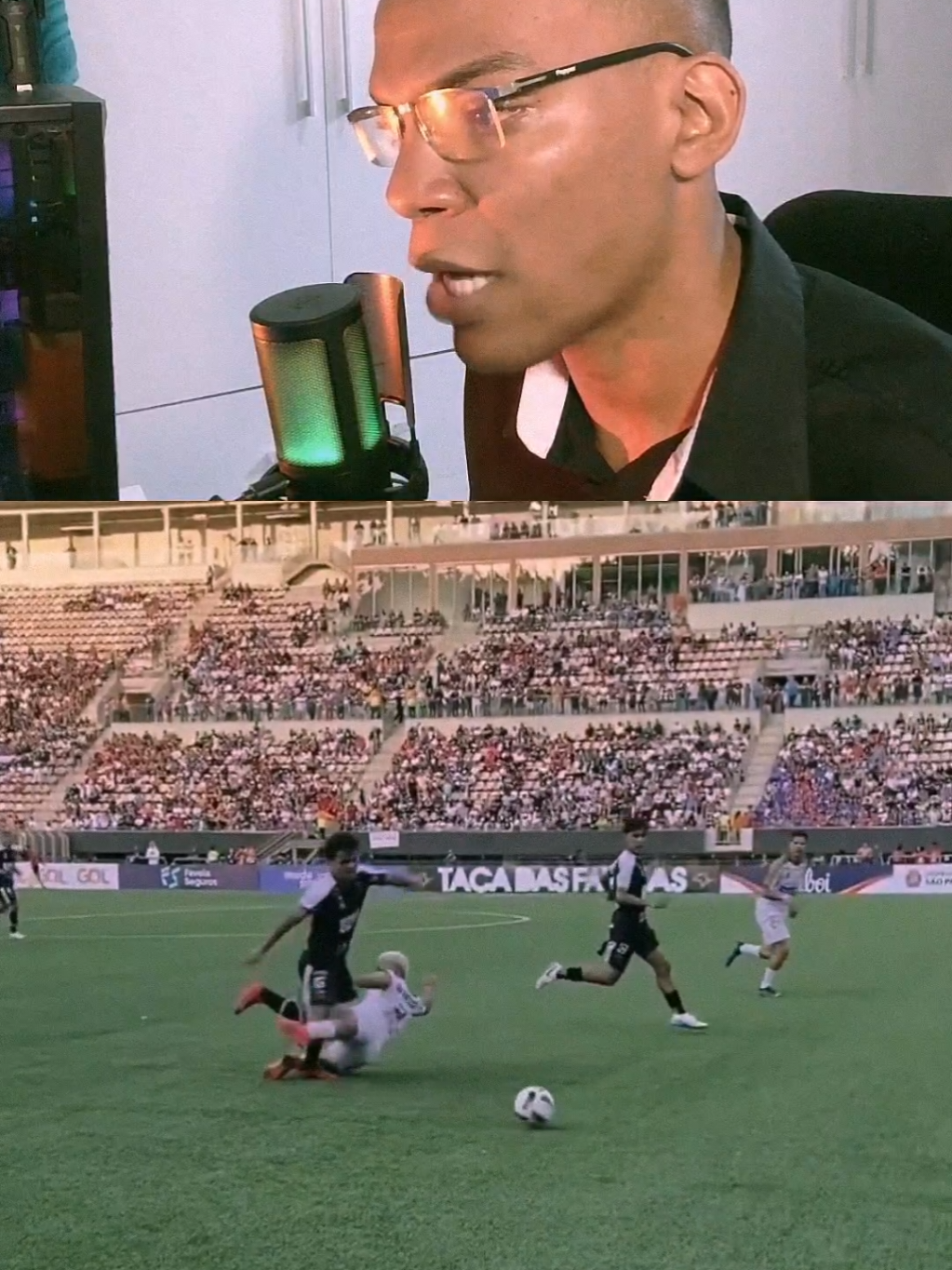 Nitidamente o atacante adianta a bola e espera o contato! O árbitro expulsou sem analisar!🧐 #falta #arbitro #arbitragem #var #futebol 