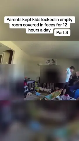 Parents kept kids locked in empty room covered in feces for 12 hours a day Part 3 | Follow for Part 4 #BodyCam #PoliceCam #CaughtOnCamera #viralvideo #fyp #Police #Cops 