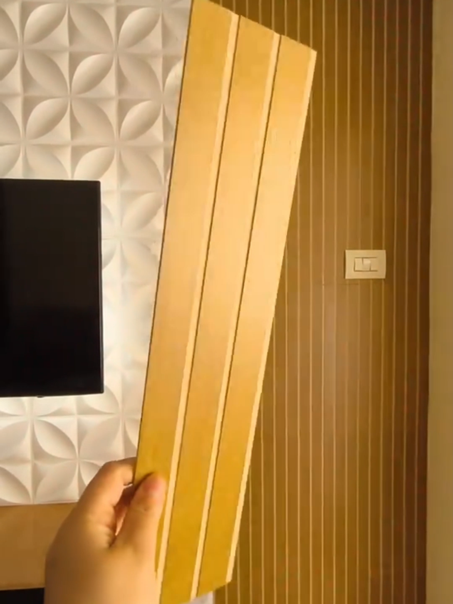 😍🤌✨Alta qualidade, acabamento impecável e durabilidade garantida! Transforme sua parede em minutos com o painel ripado de MDF premium! 🔥🤩#PainelRipado #MDFPremium #CasaDecorada #DesignDeInteriores #Decoração #AmbienteModerno