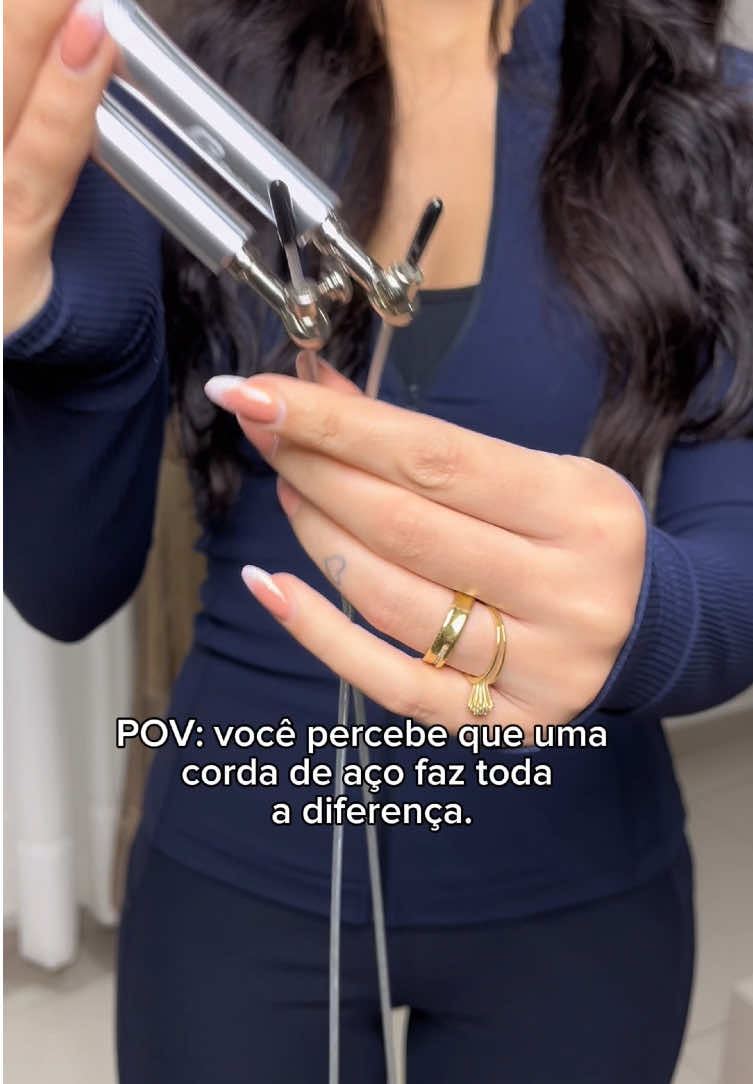 A corda de aço que vai transformar seus treinos 🚀🔥 #cordadepular #treinofuncional #Fitness #TikTokShop #promoção