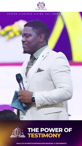 The power of testimony! Pastor Aldridge 