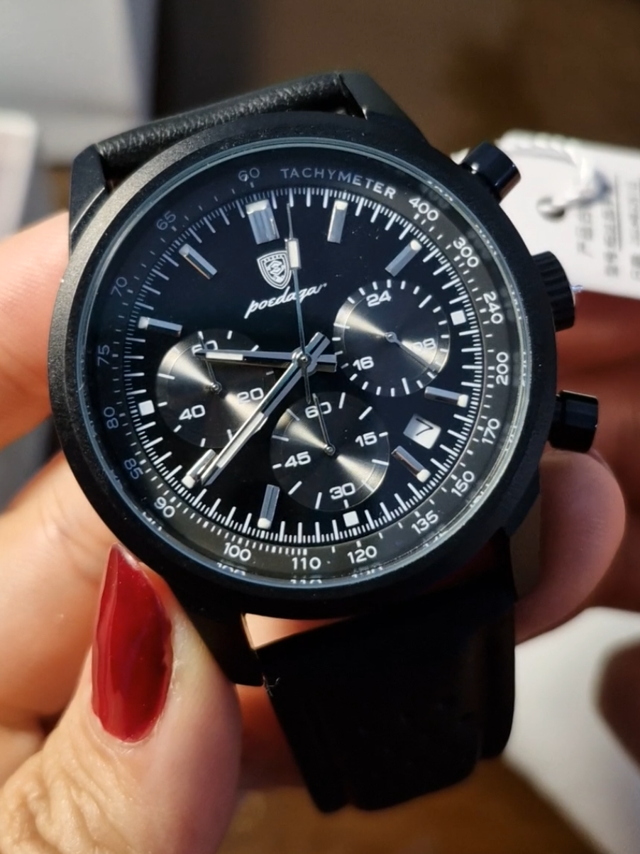 Reloj poedagar 921  Full set, caja y papeles Disponible: todo negro y correa marron con cara azul  Envios a toda venezuela 🇻🇪 #relojesdelujo #tiktokvenezuela #relojhombre #relojesoriginales 