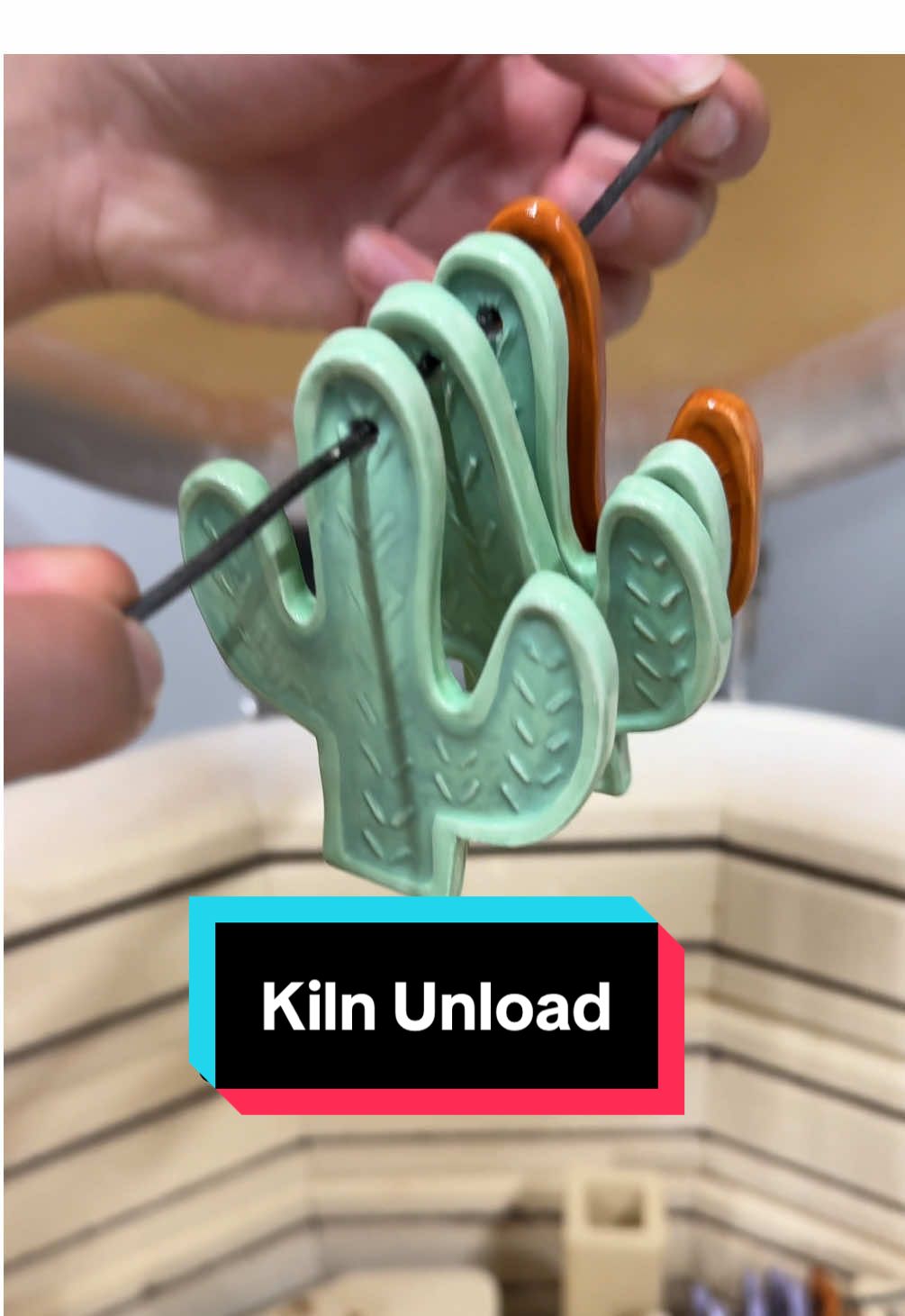 These colors!!! 😍🌵 Tell me your favorite? #ceramics #kiln #cactuslovers #potterytiktok #ceramicart 