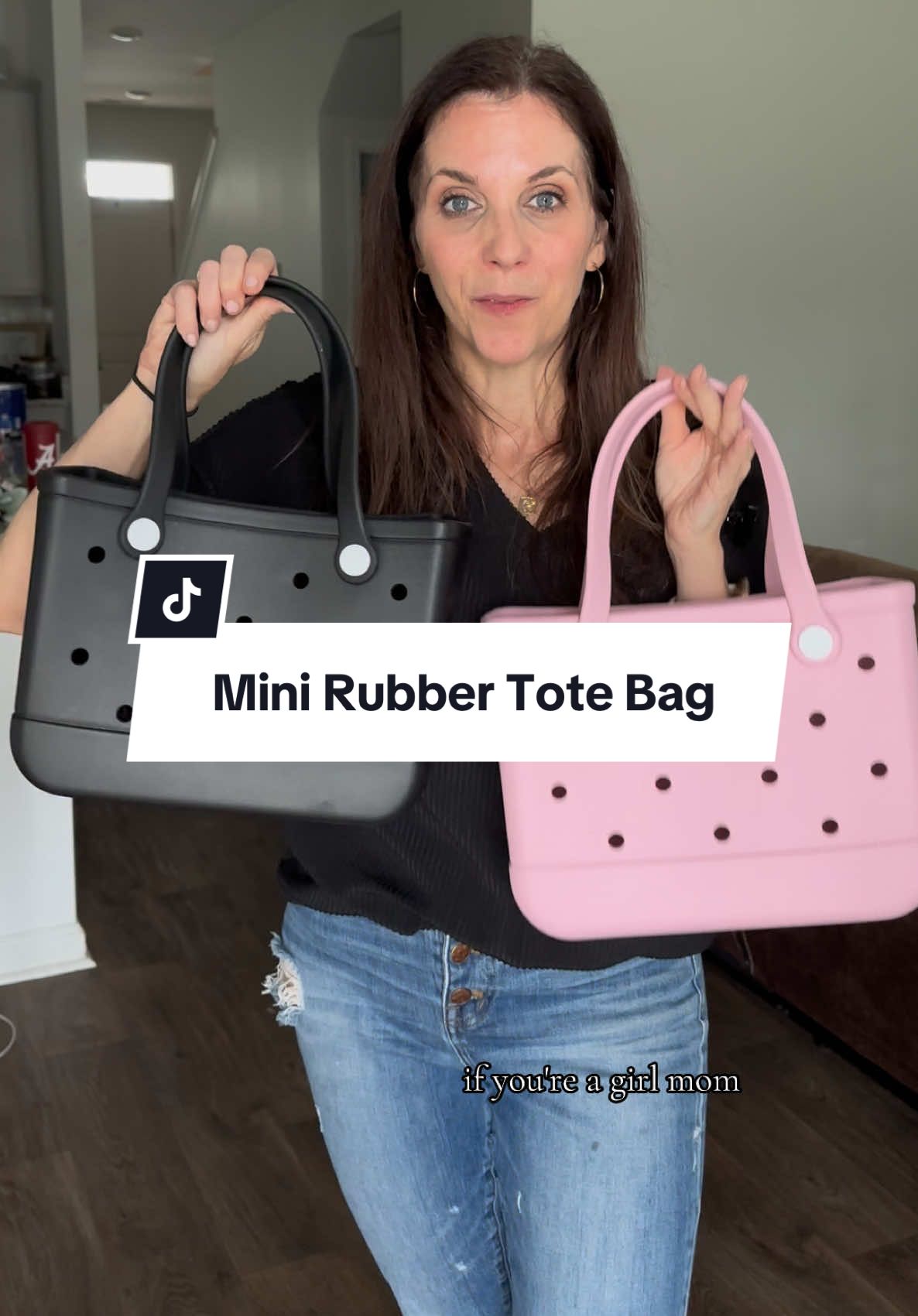 The cutest rubber tote bag #rubbertotebag #totebag #trickortreatbag #girlmomlife #halloweenbag 