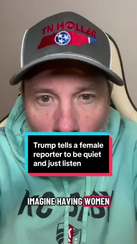 Trump tells a female reporter to be quiet and just listen. #progressive #resist #antifascist #freepress #fyp 
