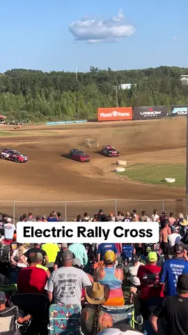 Electric rally cross action from Crandon International Raceway. #rally #rallycar #offroad #offroadracing #rallyracing 