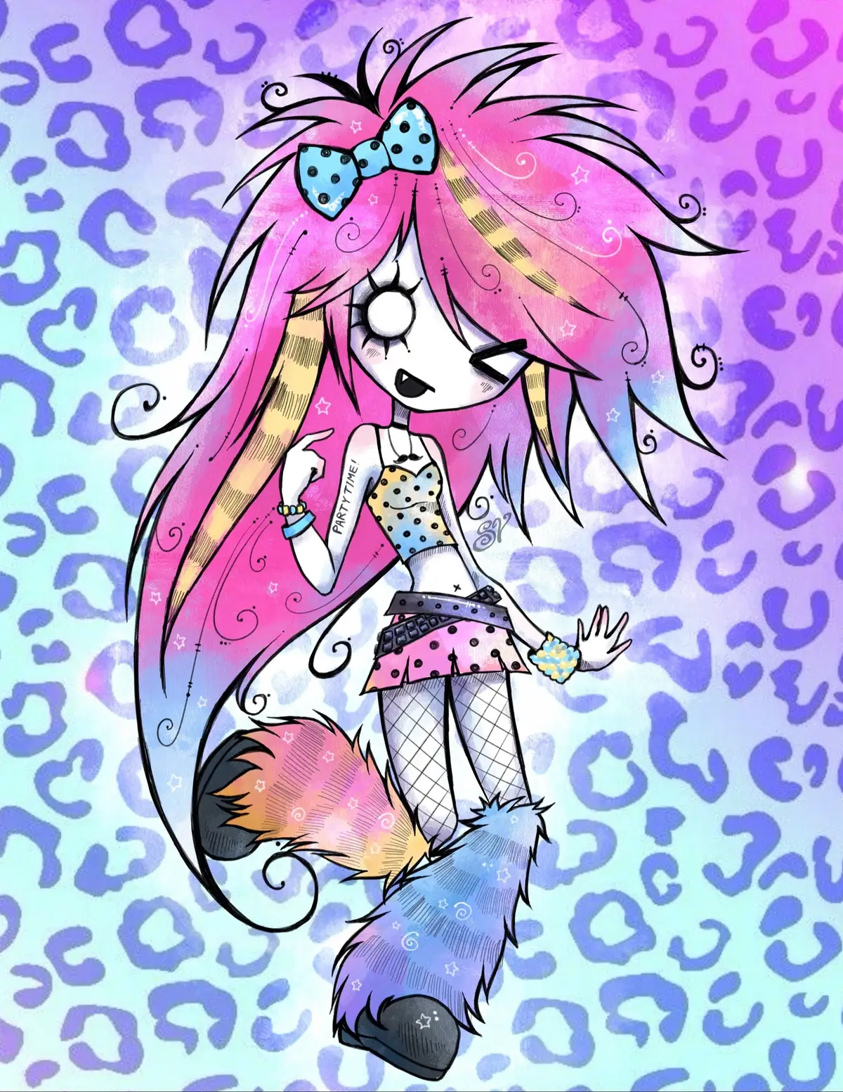 the earth gals are here.. i straightened pinkies hair pinkamena style for that scene queen look #mylittlepony #mlp #digitalart #emo #procreate 