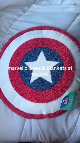 i got these cap ones but they had iron man, spider man, hulk and thor. they also had many pillows, blankets and a few other things that were soooo cute. #marvel #captainamerica #target #avengers 
