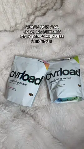 2 for 1 on these creatine gummies for the gym enthusiasts out there!! #ovrload #creatinegummies #crealyte #gymsupplements #tiktokmademebuyit 
