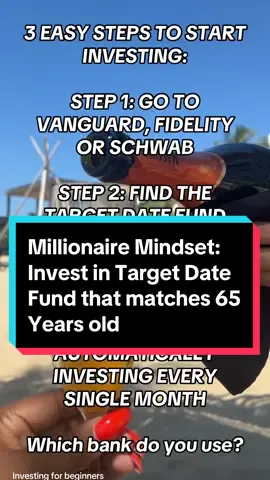 Investing for beginners Personal Finance  How to invest Financial literacy Financial literacy for beginners Millionaire Millionaire mindset Invest in target date fund that matches the year you turn 65 years old!!! #investingforbeginners #invest #money #PersonalFinance #financialfreedom 