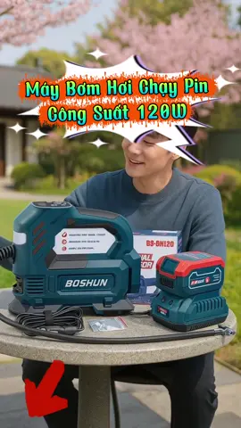 Máy Bơm Hơi Pin Boshun Bs-Bh120- Công suất 120W. Áp suất Tối Đa 120PSI. Vừa Dùng Điện Vừa Dùng Pin. Bảo Hành Chính Hãng 6 Tháng#maybomhoipin #maybomhoi #maybomhoidanang #trending #xuhuong 