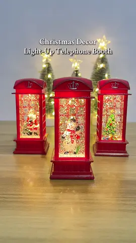 Ang ganda ng Christmas Telephone Booth na to may pailaw at floating glitters pa plus perfect rin tong pang gift 😍🎄#christmasdecor #christmasdecorations #christmas #christmasgift #telephonebooth 
