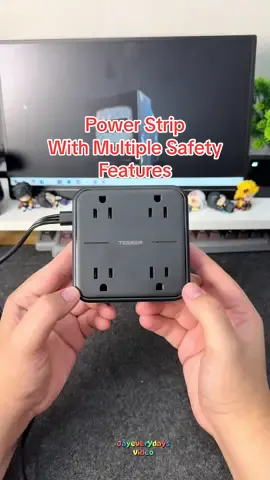 Tessan Power Strip with Multiple Safety Features  #extensioncord #overloadprotection #powerstrip #overvoltageprotection #gadgets 