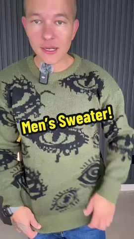 Men’s sweater! #y2kstreetwear #fallknitwear #cozystyle #mensfalloutfits #tiktokshop 