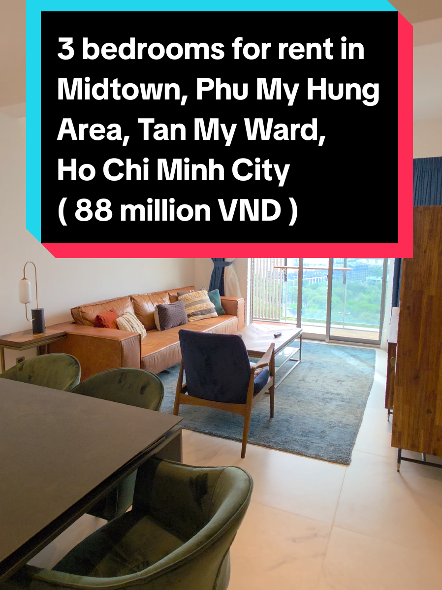 🏠 Apartment for rent in Midtown. Area 137 square meter, 3 bedrooms, 2 bathrooms, high floor with city view, fully furnished. The rental is 88 million VND doesn't include management fee with negotiate. 🎯 Building Amenities : Swimming pool, Gym, BBQ Area, Playground, Convinent store... 🌏 Location : Street 16th, Phu My Hung Area, Tan My Ward, Ho Chi Minh City. 📞 Pls don't hesitate to contact us with Mobile/Zalo/WhatsApp/Viber/Telegram : +8477 491 4778 📧 Email : realtorhcmc@gmail.com ➡️ 微信号 & Line ID : realtorhcmc 🏘️ For more information and more options. #Realtorhcmc #Midtown #Midtownphumyhung #胡志明市公寓出租 #apartmentforrentinhochiminh