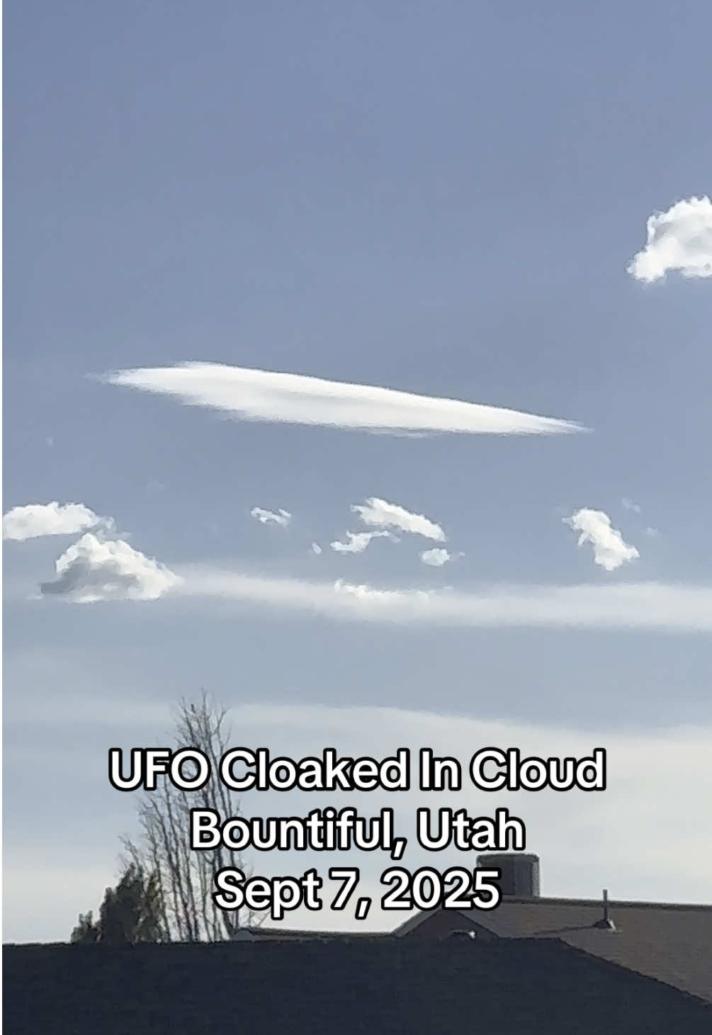 Recorded this today facing Salt Lake City, Utah 👽 #ufo #uap #utah #utahsky #utahnews #breakingnews #ufoキャッチャー #alien #trending #ufosighting #clouds #ufocloud 