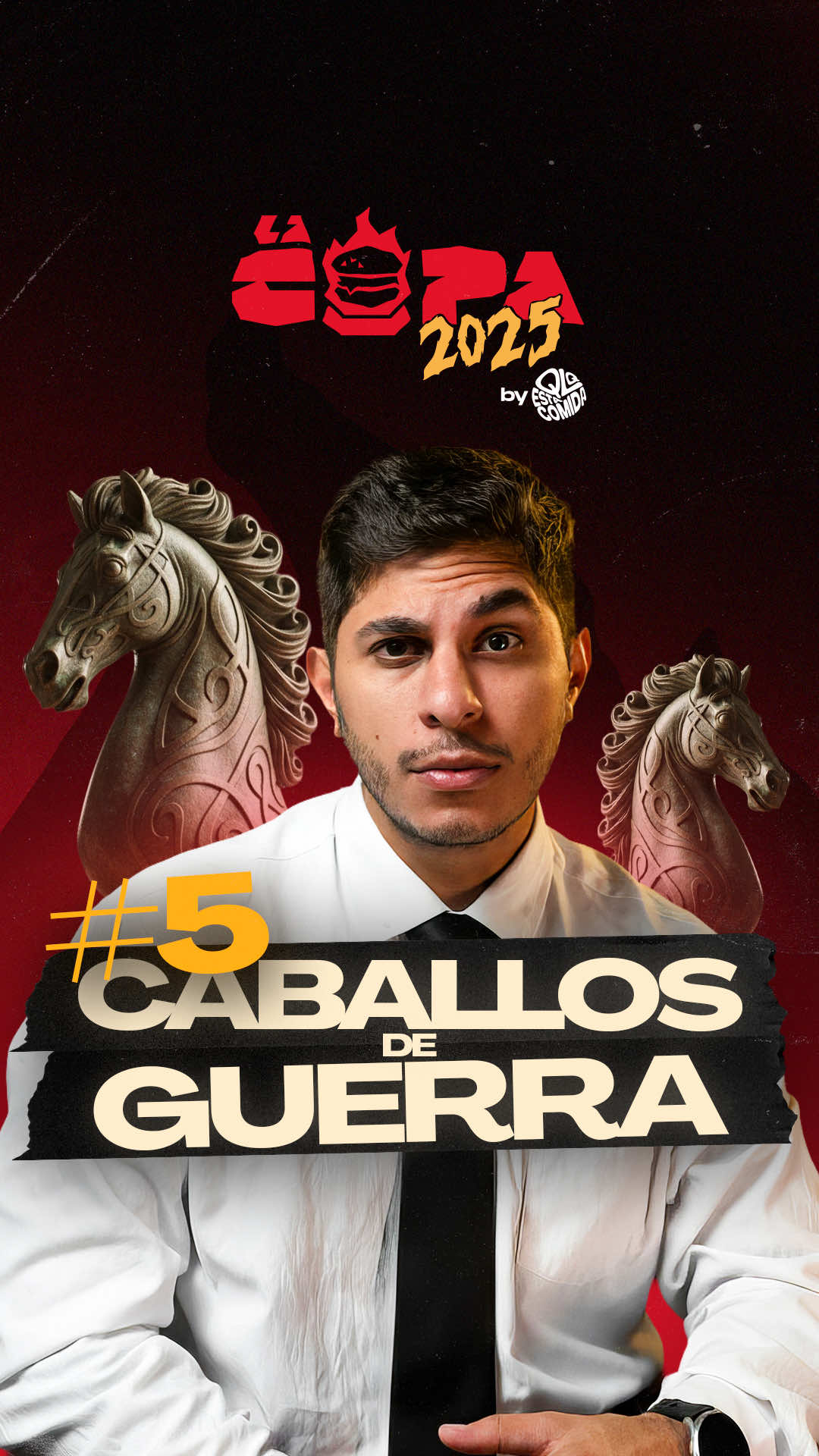 La copa ep 5 CABALLOS DE GUERRA 😈 @qlqestacopa  Cada vez más cerca de hacerlo realidad. 11 restaurantes pero uno quería comprar la competencia????  @byfatfitfood @ruge.ve @spaceburger.ccs #qlqestacomida #elpelvelso #lacopa #qlqestacopa 