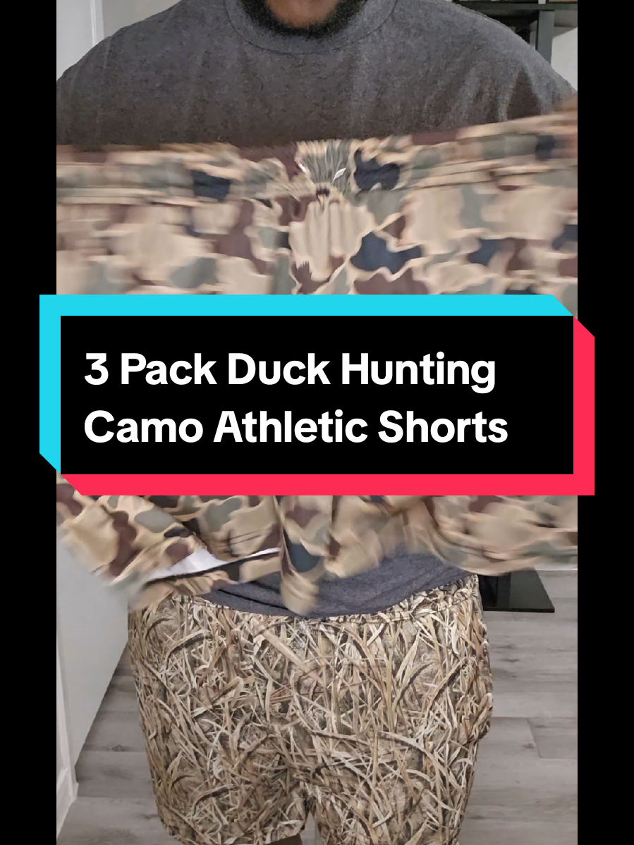 3 Pack Duck Hunting Camo Athletic Shorts #Athleticshorts #camoshorts #shorts #basketballshorts  #viralvideo 