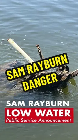 Sam Rayburn Reservoir is low and someone thought it would be a good idea to drive metal into some stumps to mark them… Don’t be that guy creating a bigger problem when the water comes back up! #danger #samrayburn #boating #boats #easttexas 