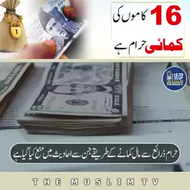 16 کاموں کی کمائی حرام ہے  #fyp #foryou #foryoupage #viral #trendingvideo 