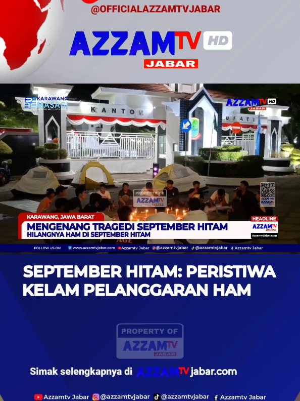 September Hitam, Mahasiswa Karawang Gelar Refleksi di Pelataran Pemkab #unjukrasa #demo #dprdkarawang #pemkabkarawang #sorotansemuaorang 