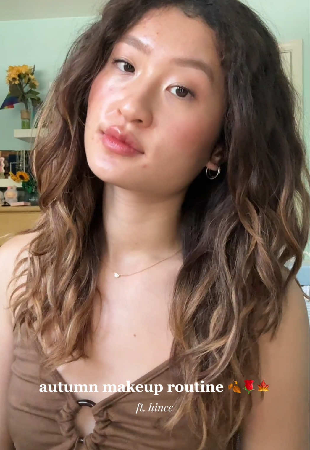 simple makeup look for autumn 🍁🤎 @힌스 hince_official  #hince #rawglowgeltint #autumnmakeup #fallmakeup #kbeauty 