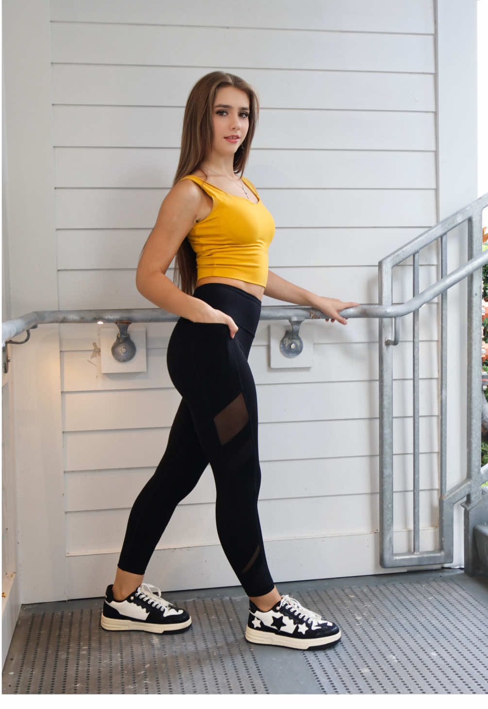 Happy Sunday! Outfit: @sisqueen.yoga  Love you lots, 💛Lex #lexturner341 #sneakers #sportscar #tatemcrae #fyp 