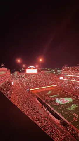 The pyro crew view never gets old. #gbr #huskers #nebraksa #nebraskafootball #nebraskatok 