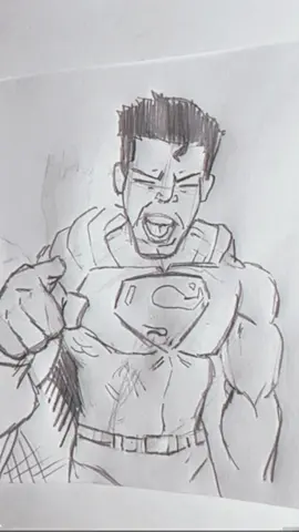 Superman v Bald man#fyp #drawing #superman #dccomics #fryoupageeee