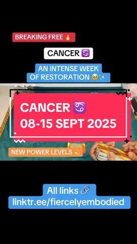 CANCER ♋️ 08-15 SEPT 2025 #cancersun #cancer♋️ #cancertarot #cancermoon #cancerrising 