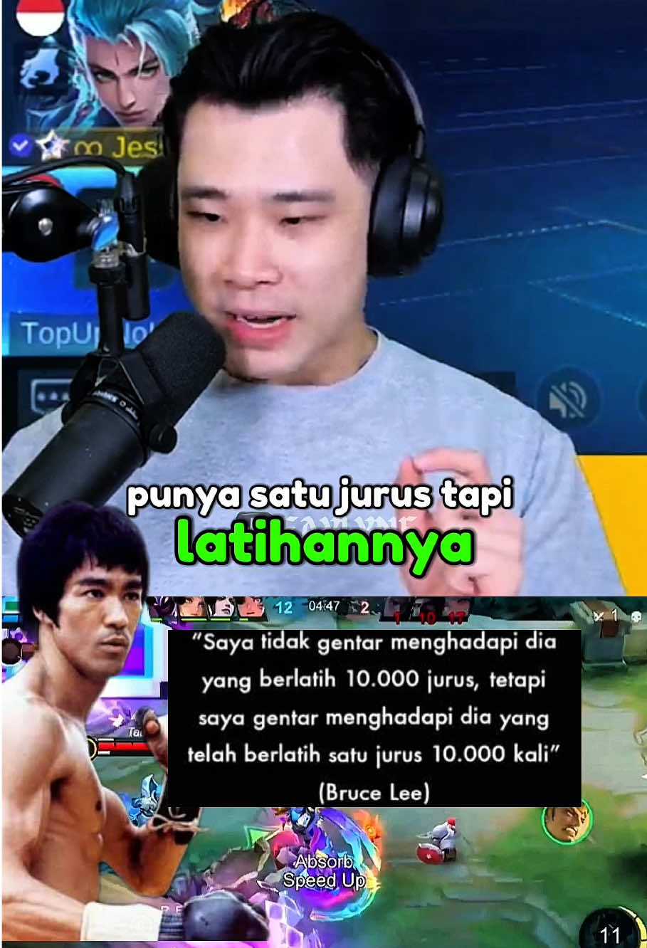 Jessnolimit : biar konsisten+jago push rank 🤗#SeasonsEndGiveaway #MLBBNEXT2025 #jessnolimit999 #jesnolimit #brucelee @Jess No Limit 