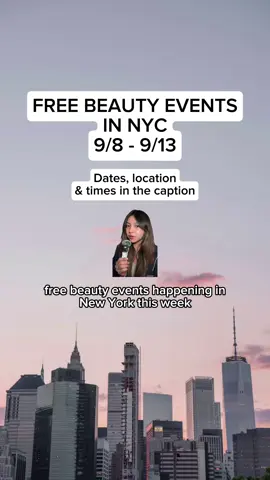 Free beauty events in nyc this week (9/8 - 9/13) tag/share this with a friend you want to go with and follow for more beauty events in nyc  @UKLASH Pop-up 🗓️ September 8th  🕒 8am - 8pm 🎟️ RSVP link in bio  📍174 7th Avenue South, New York, NY 10014 @Majesty’s Pleasure Pop-up 🗓️ September 10th 🕒 10am - 2pm 🎟️ RSVP link in bio - reservations don’t guarantee entry  📍45 East 20th Street, New York, NY, 10003 @Phlur Fragrances Pop-up 🗓️ September 10th 🕒 11am - 3pm 🎟️ No RSVP’s required 📍 557 Broadway, New York, NY 10012 🗓️ September 11th 🕒 11am - 6pm 🎟️ No RSVP’s required 📍They’ll be roaming around the city, keep an eye out on their socials to see where they are throughout the day @Olay Skin Care Pop-up 🗓️ September 12 🕒 9am - 6pm 🎟️ No RSVP’s required 🗓️ September 13th 🕒 10am - 6pm 🎟️ No RSVP’s required 📍 Bryant Park Fountain Terrance, W 41st St and 6th Ave Park Entrance @TIRTIR Inc. World Tour Pop-up 🗓️ September 12 - September 13th 🕒 10am - 7pm 🎟️ No RSVP’s required 📍Location TBD Let me know which event you're going to #nycforfree #nycfreeevents #nycevents #beautyeventsnyc #nycpopup #nycpopups #nycthingstodo #nycfreebies #beautypopup #popupnyc #skincarepopup #thingstodonyc #thingstodoinnycthisweekend #nycfun #thingstodoinnyc #nycrecs #olaypopup #olay #tirtir #tirtirworldtour #tirtir #tirtirworld #uklash #phlur #phlurfragrance #phlurpopup 